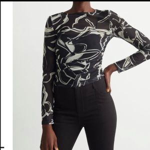 & Other Stories semi sheer top with cami